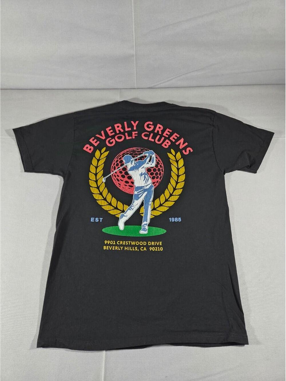 Beverly Greens Golf Club T Shirt Mens M Black Graphic Beverly Hills Tee